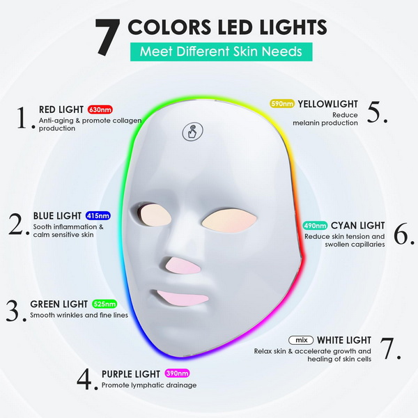 what do the different colours on led face mask do_1
