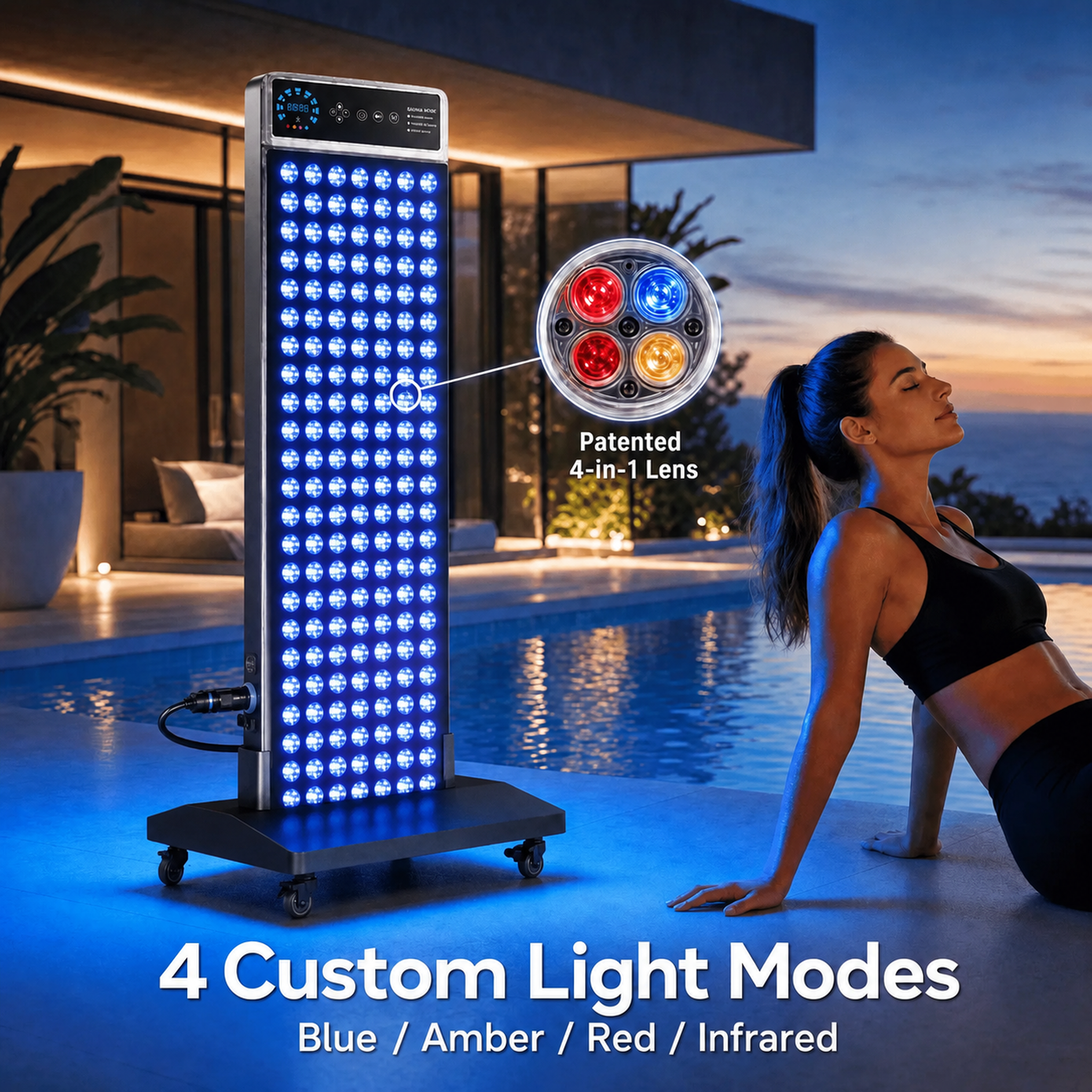 Sauna Room Red Light Therapy Panel with Waterproof & Heat-resistant Full Body Size