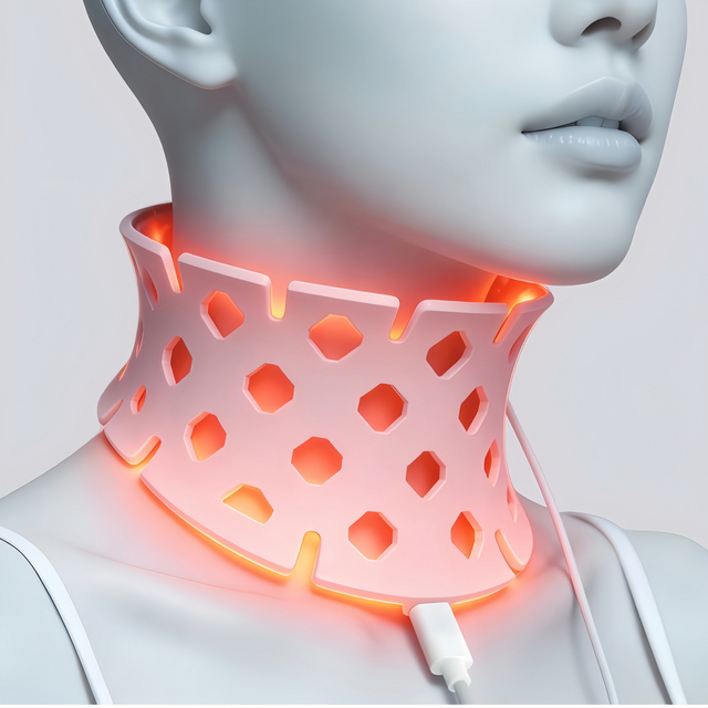 Premium Medical-Grade Liquid Silicone LED Red Light Neck Mask