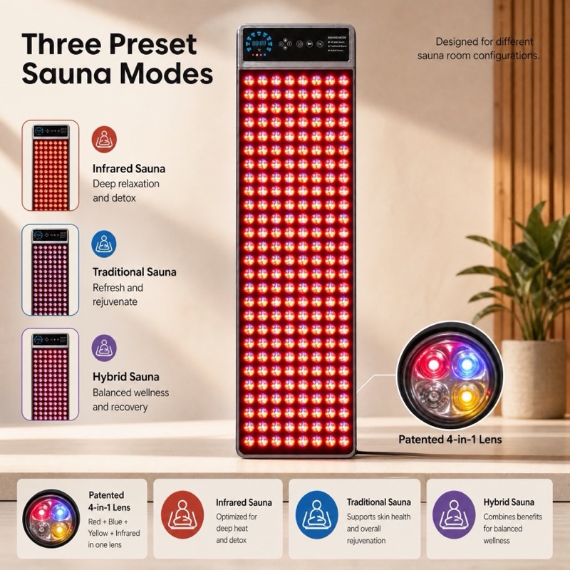 Sauna Red Light Panel -advantage 3. Sauna Red Light Panel -advantage 3.