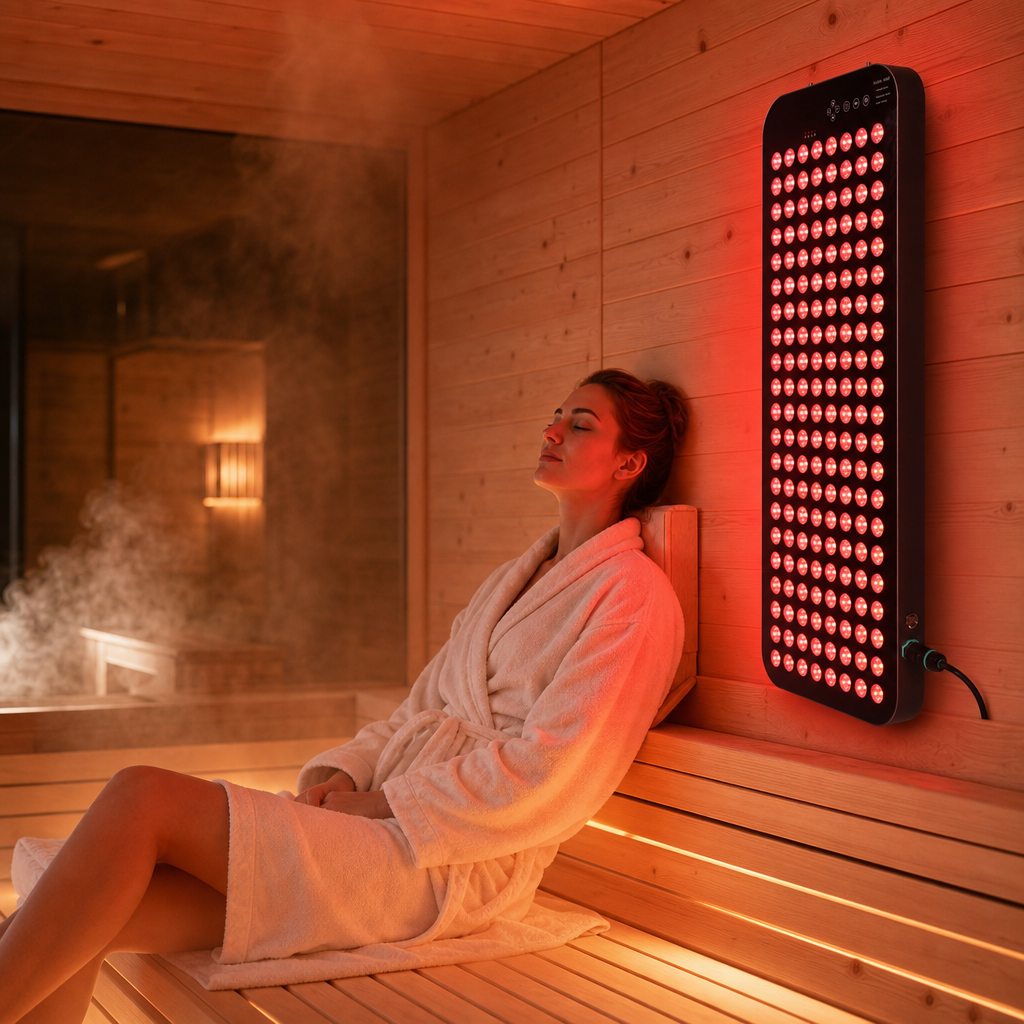 red light panel sauna