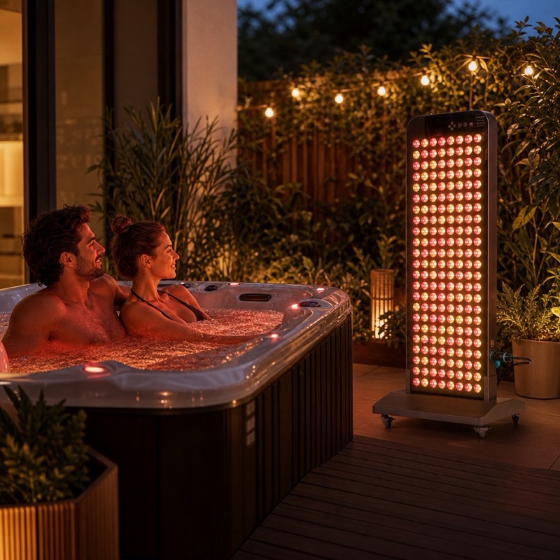 red light panel hot tub