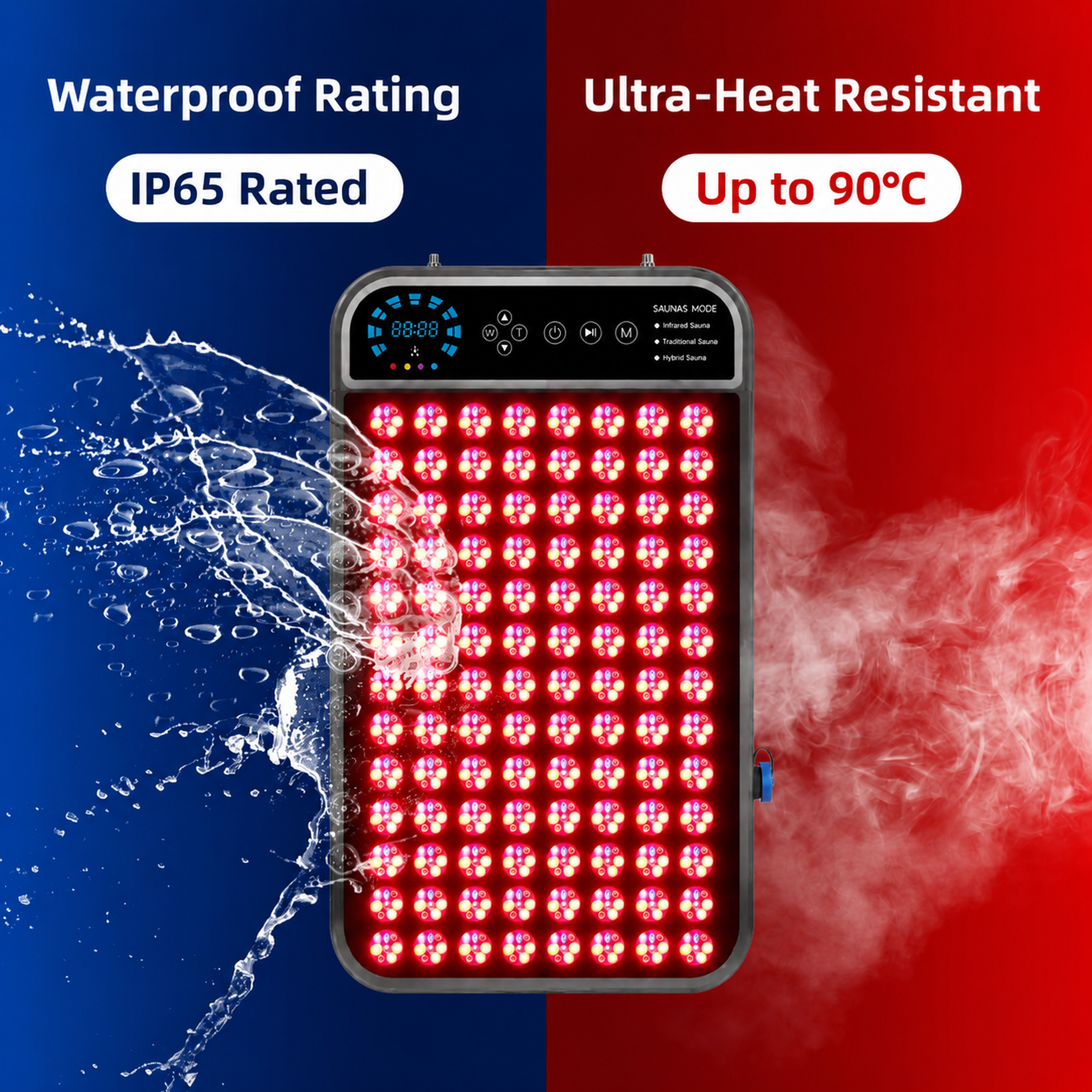 Sauna Room Red Light Therapy Panel with Waterproof & Heat-resistant Small Size